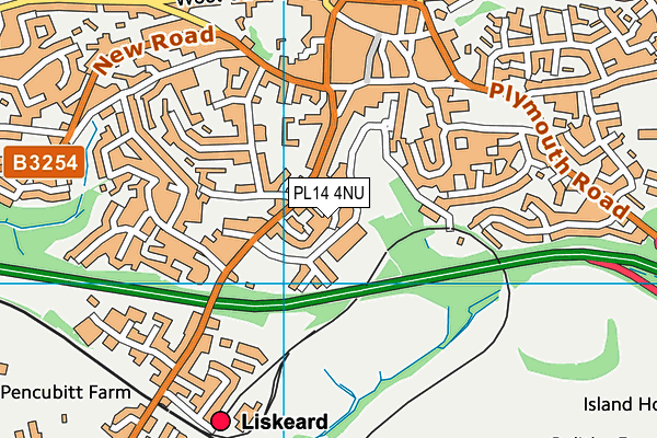 PL14 4NU map - OS VectorMap District (Ordnance Survey)