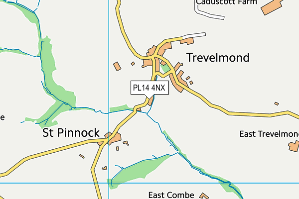 PL14 4NX map - OS VectorMap District (Ordnance Survey)