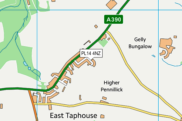 PL14 4NZ map - OS VectorMap District (Ordnance Survey)