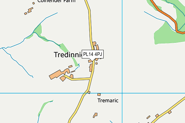 PL14 4PJ map - OS VectorMap District (Ordnance Survey)