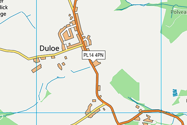 Duloe Recreation Ground map (PL14 4PN) - OS VectorMap District (Ordnance Survey)