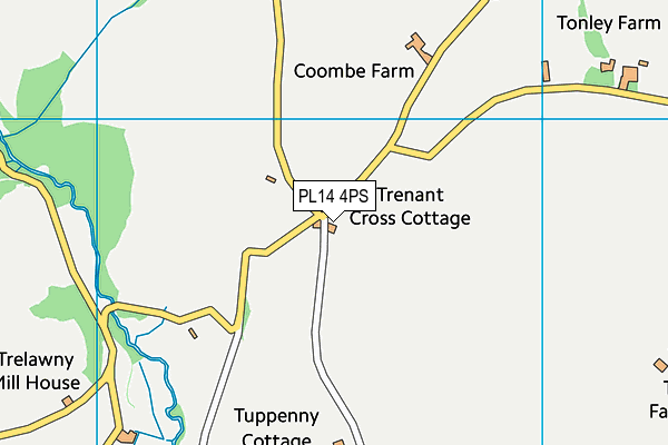 PL14 4PS map - OS VectorMap District (Ordnance Survey)