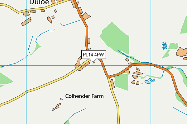 Duloe CofE VA Primary Academy map (PL14 4PW) - OS VectorMap District (Ordnance Survey)