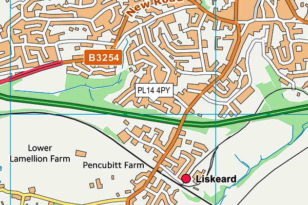 PL14 4PY map - OS VectorMap District (Ordnance Survey)