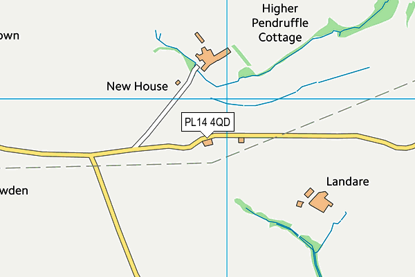 PL14 4QD map - OS VectorMap District (Ordnance Survey)