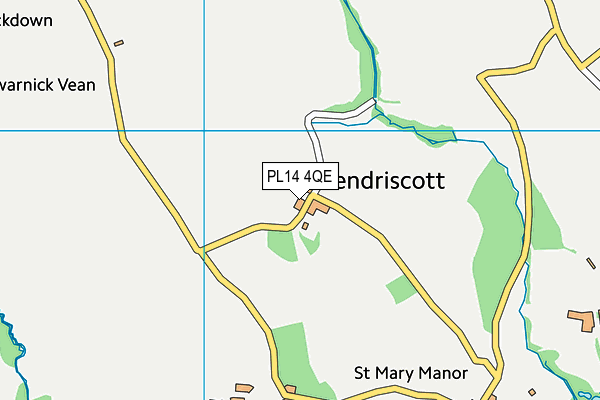 PL14 4QE map - OS VectorMap District (Ordnance Survey)