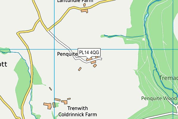 PL14 4QG map - OS VectorMap District (Ordnance Survey)