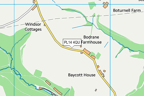 PL14 4QU map - OS VectorMap District (Ordnance Survey)