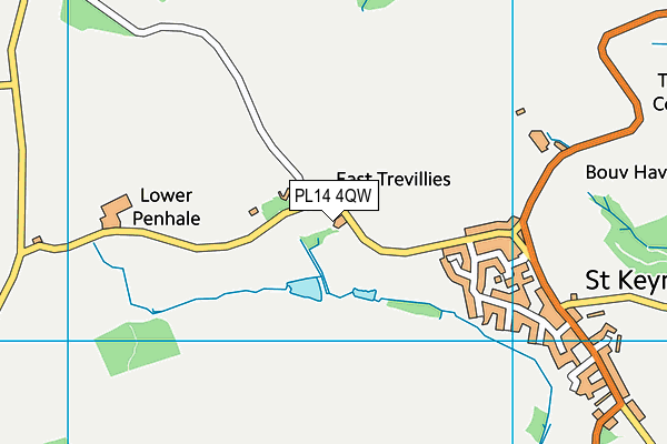 PL14 4QW map - OS VectorMap District (Ordnance Survey)