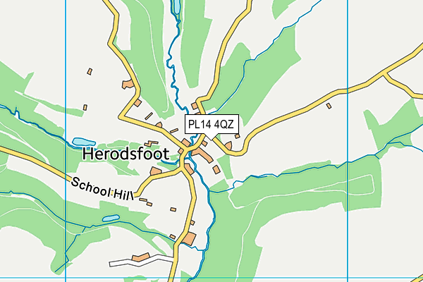 PL14 4QZ map - OS VectorMap District (Ordnance Survey)