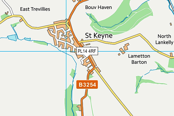 PL14 4RF map - OS VectorMap District (Ordnance Survey)