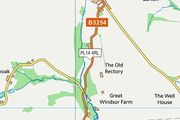 PL14 4RL map - OS VectorMap District (Ordnance Survey)