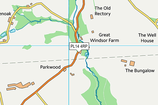 PL14 4RP map - OS VectorMap District (Ordnance Survey)