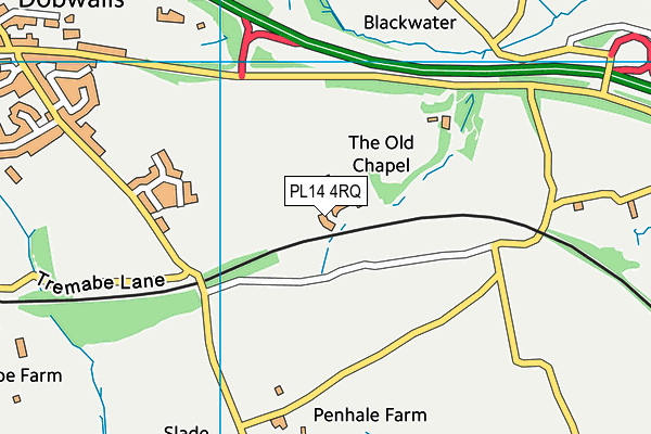 PL14 4RQ map - OS VectorMap District (Ordnance Survey)