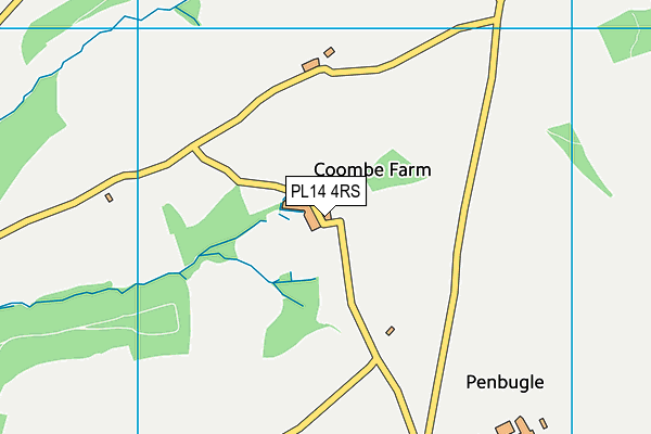 PL14 4RS map - OS VectorMap District (Ordnance Survey)