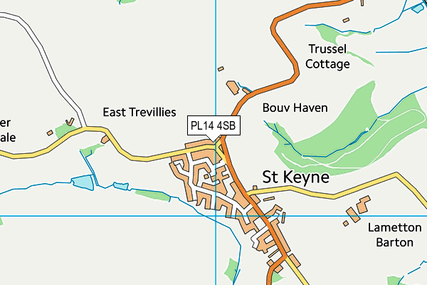 PL14 4SB map - OS VectorMap District (Ordnance Survey)