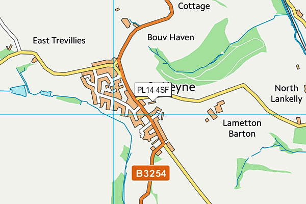 PL14 4SF map - OS VectorMap District (Ordnance Survey)