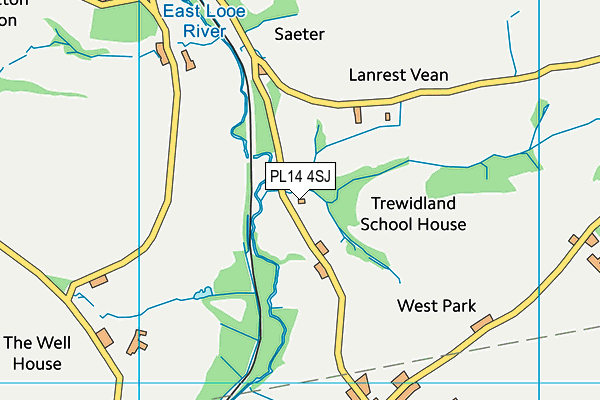 Trewidland Primary School map (PL14 4SJ) - OS VectorMap District (Ordnance Survey)