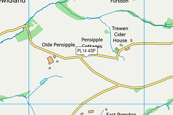 PL14 4SP map - OS VectorMap District (Ordnance Survey)