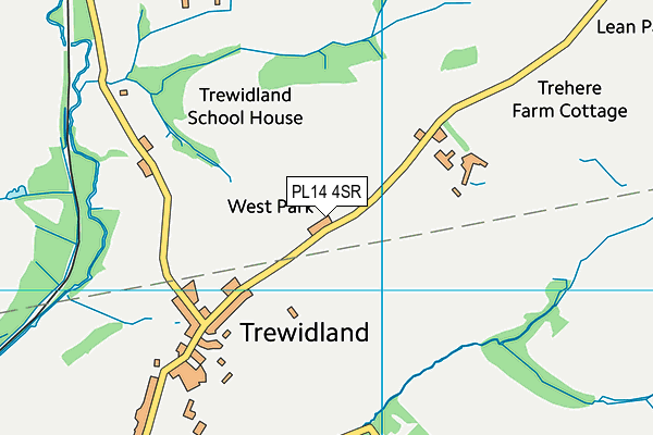 PL14 4SR map - OS VectorMap District (Ordnance Survey)