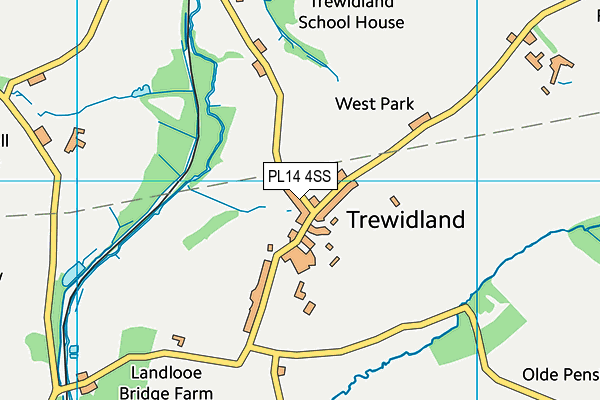 PL14 4SS map - OS VectorMap District (Ordnance Survey)