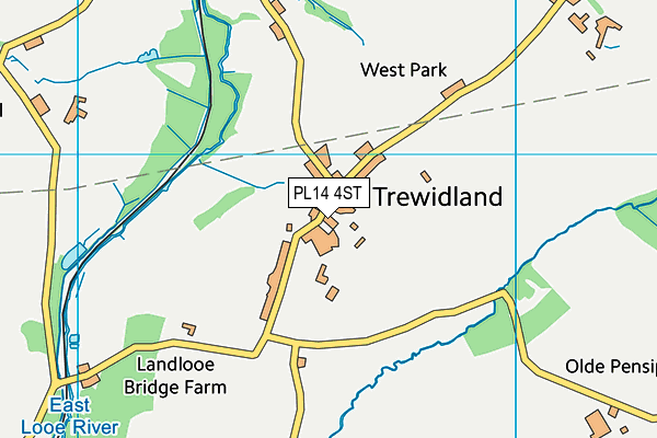 PL14 4ST map - OS VectorMap District (Ordnance Survey)