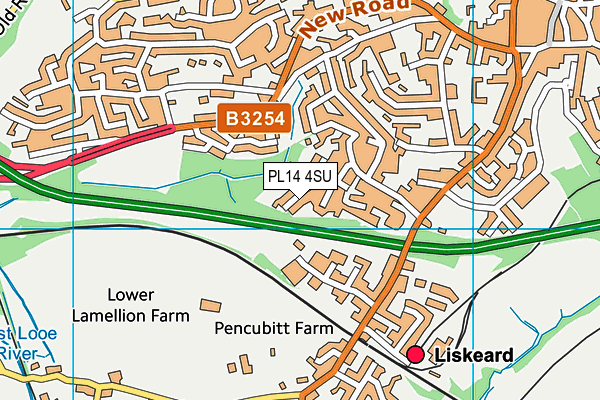 PL14 4SU map - OS VectorMap District (Ordnance Survey)