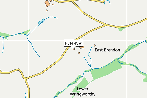 PL14 4SW map - OS VectorMap District (Ordnance Survey)