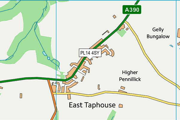 PL14 4SY map - OS VectorMap District (Ordnance Survey)