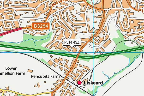 PL14 4SZ map - OS VectorMap District (Ordnance Survey)