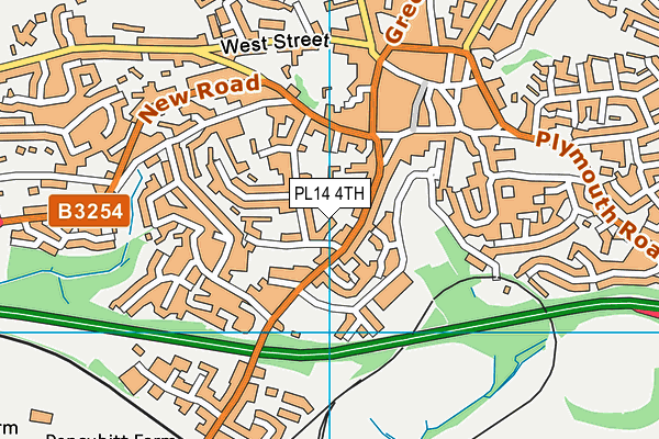 PL14 4TH map - OS VectorMap District (Ordnance Survey)