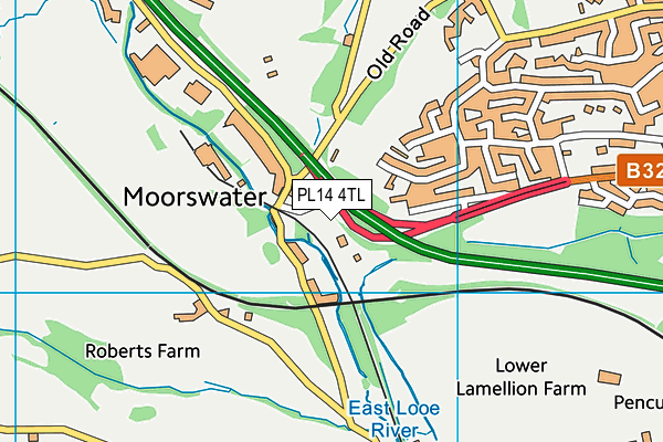 PL14 4TL map - OS VectorMap District (Ordnance Survey)