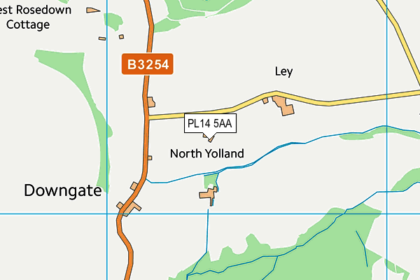 PL14 5AA map - OS VectorMap District (Ordnance Survey)