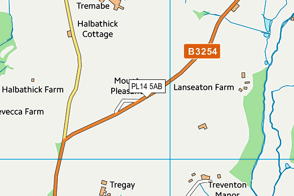 PL14 5AB map - OS VectorMap District (Ordnance Survey)
