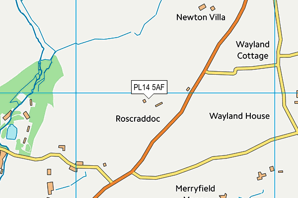 PL14 5AF map - OS VectorMap District (Ordnance Survey)