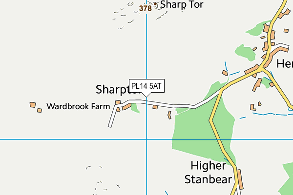 PL14 5AT map - OS VectorMap District (Ordnance Survey)