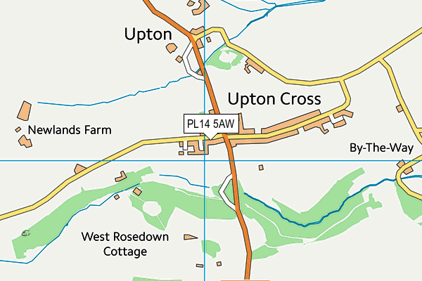 PL14 5AW map - OS VectorMap District (Ordnance Survey)