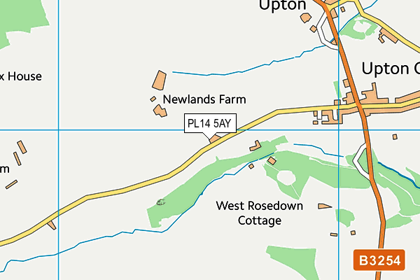 PL14 5AY map - OS VectorMap District (Ordnance Survey)