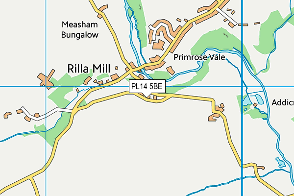 PL14 5BE map - OS VectorMap District (Ordnance Survey)