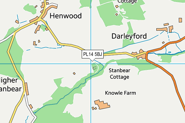 PL14 5BJ map - OS VectorMap District (Ordnance Survey)