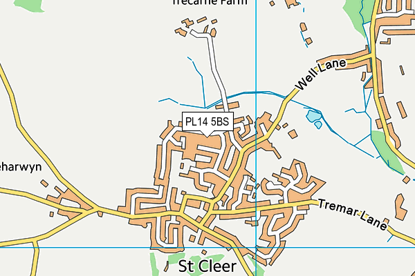 PL14 5BS map - OS VectorMap District (Ordnance Survey)