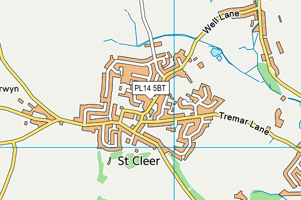 PL14 5BT map - OS VectorMap District (Ordnance Survey)