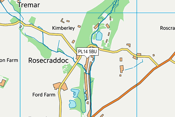 PL14 5BU map - OS VectorMap District (Ordnance Survey)