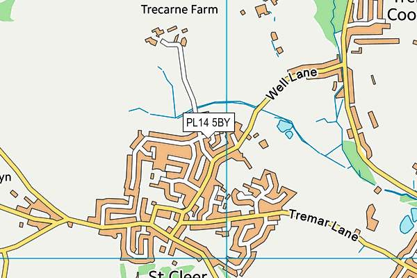 PL14 5BY map - OS VectorMap District (Ordnance Survey)