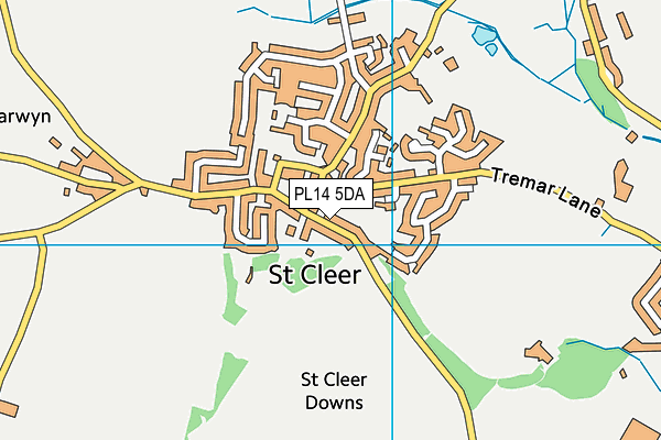 PL14 5DA map - OS VectorMap District (Ordnance Survey)