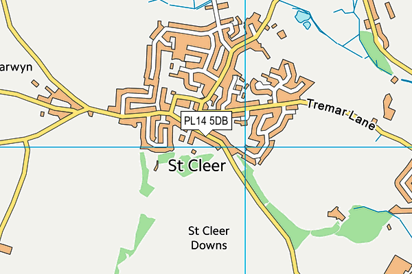 PL14 5DB map - OS VectorMap District (Ordnance Survey)