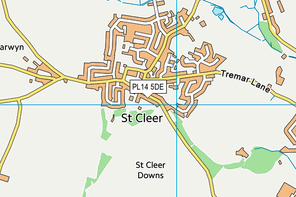 PL14 5DE map - OS VectorMap District (Ordnance Survey)