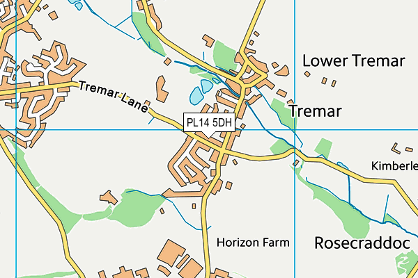 PL14 5DH map - OS VectorMap District (Ordnance Survey)