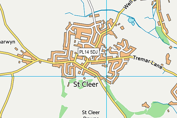 PL14 5DJ map - OS VectorMap District (Ordnance Survey)