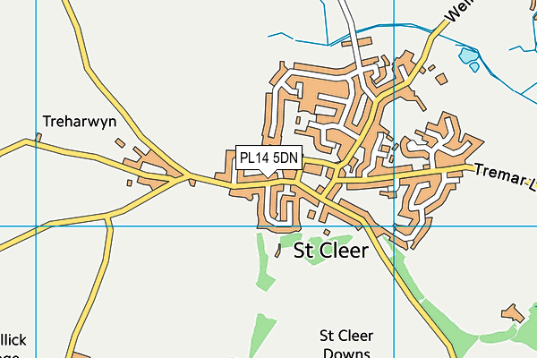 PL14 5DN map - OS VectorMap District (Ordnance Survey)